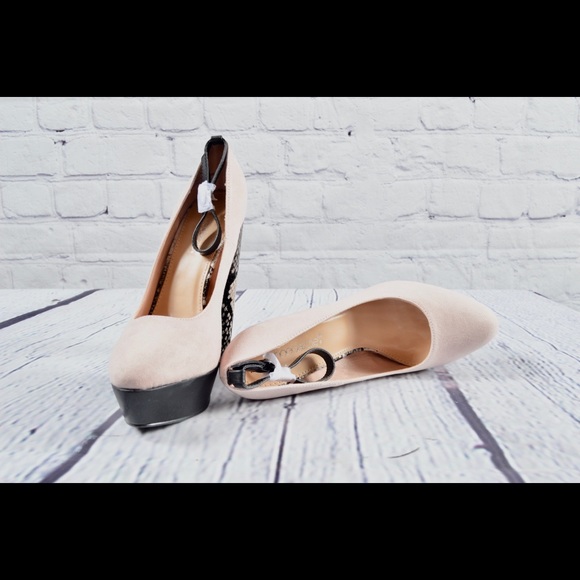 One Day Sale Kadence Suede Snake Skin Print Platform Pumps Size 8.5 - Picture 14 of 16